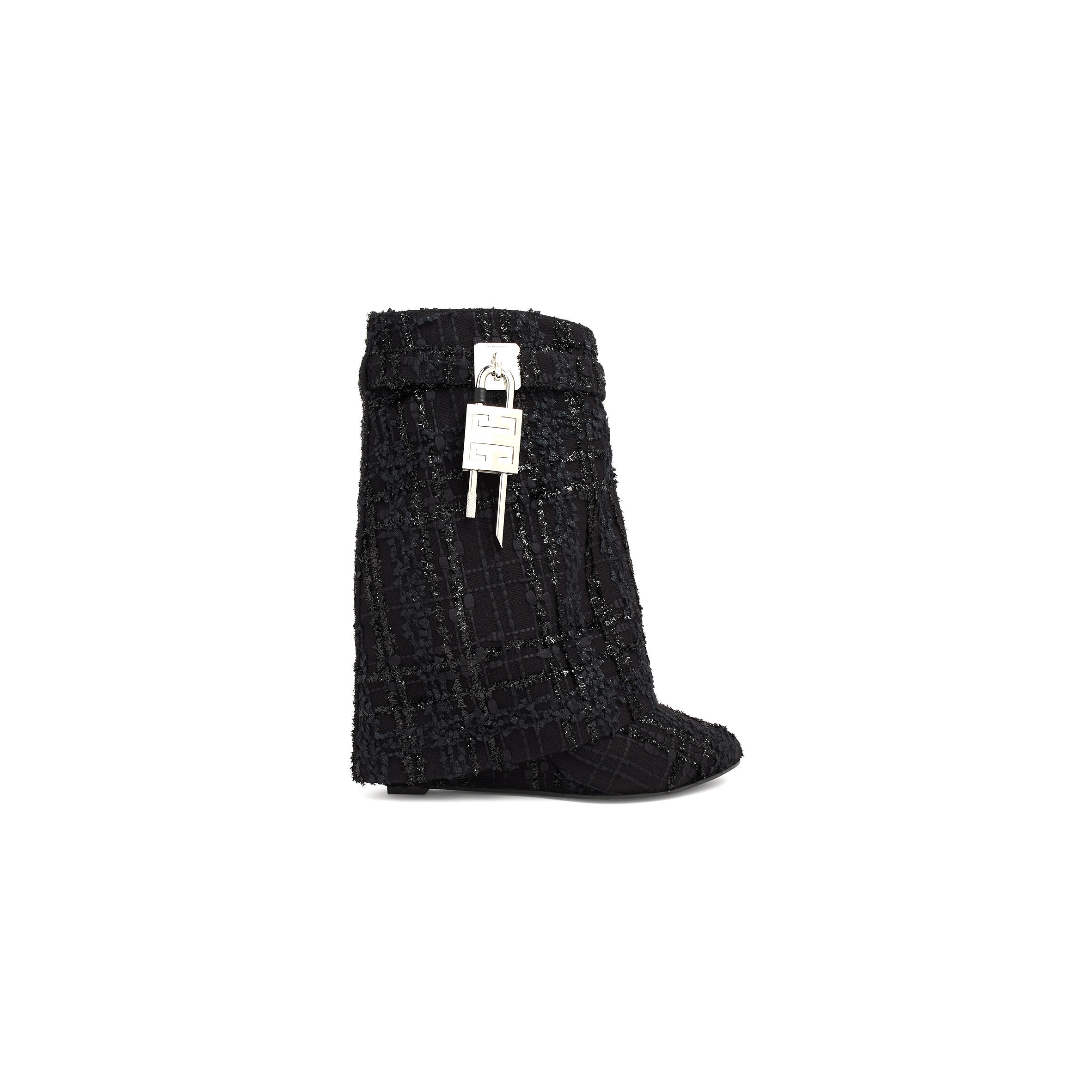 GIVENCHY SHARK LOCK ANKLE BOOTS IN TWEED BE603KE1QA